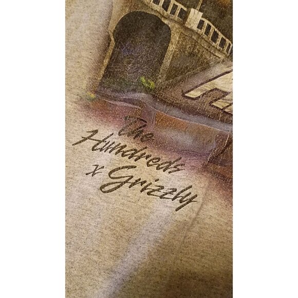 The Hundreds X Grizzly Collaboration Graphic Tee M Gray Mens T-Shirt - Picture 2 of 6